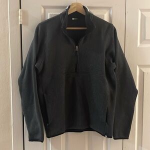Mountain Equipment Company 3/4 Zipper Pullover Size Small In Charcoal Grey/Black